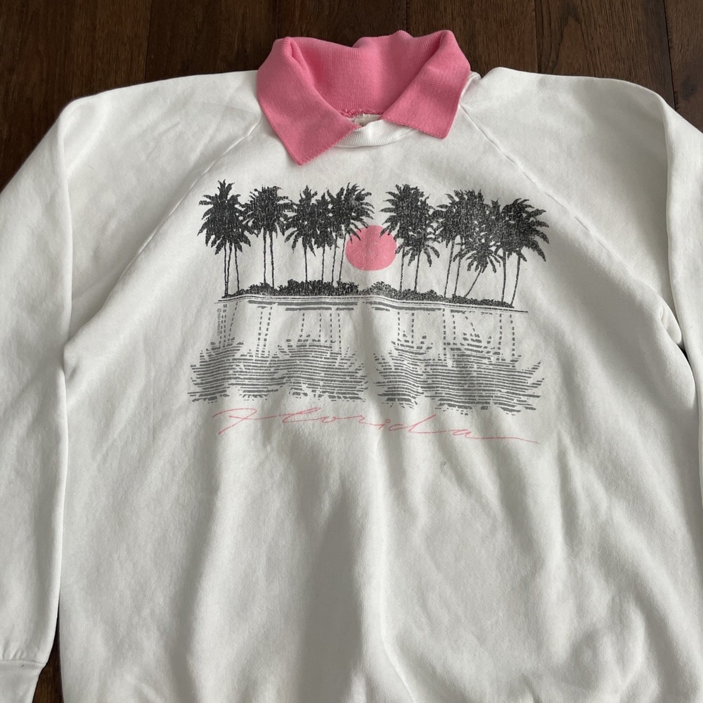 Vintage 80s Fruit Of The Loom " Florida" crewneck sweater XL made in the USA